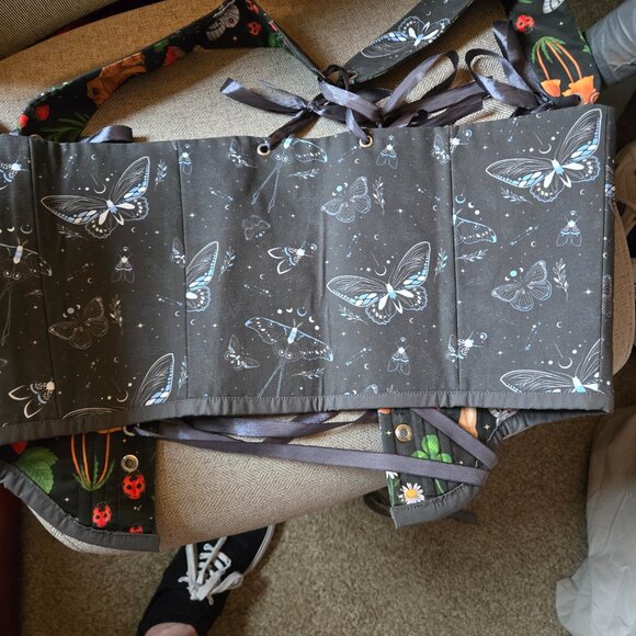 Fun and flirty custom cottege core reversable corset top - Picture 3 of 6